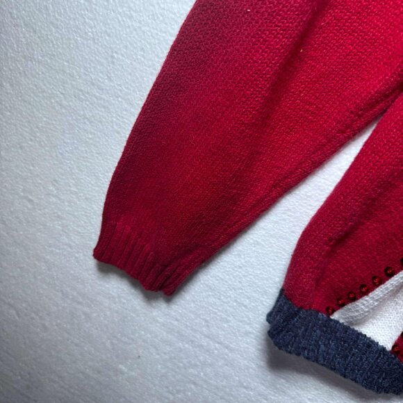 Vintage Tiara International Sz Medium American Flag Zip Up Sweater Patriotic USA - Picture 13 of 13